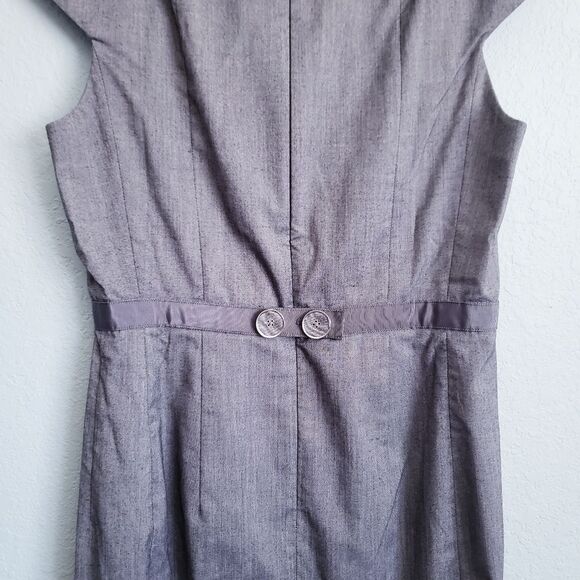 Anthropologie Bryan Lars Gray Eyelet Embroidered Dress - Picture 7 of 8